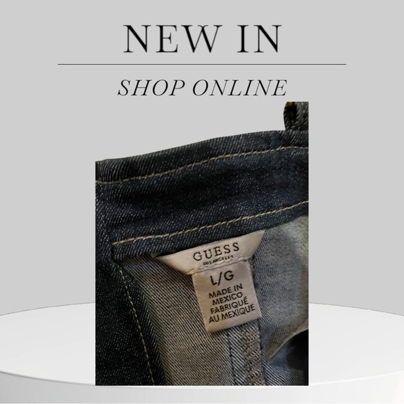 Y2K Guess Denim Bustier Crop Top | Early 2000s Corset-Style Top | Button Front - Picture 9 of 10